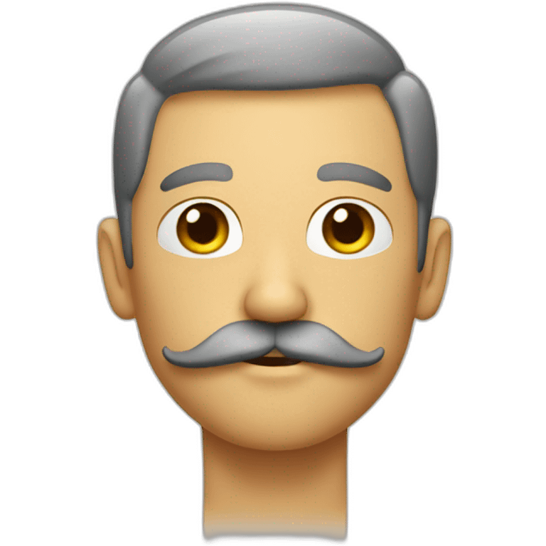 Homme avec moustache carré emoji