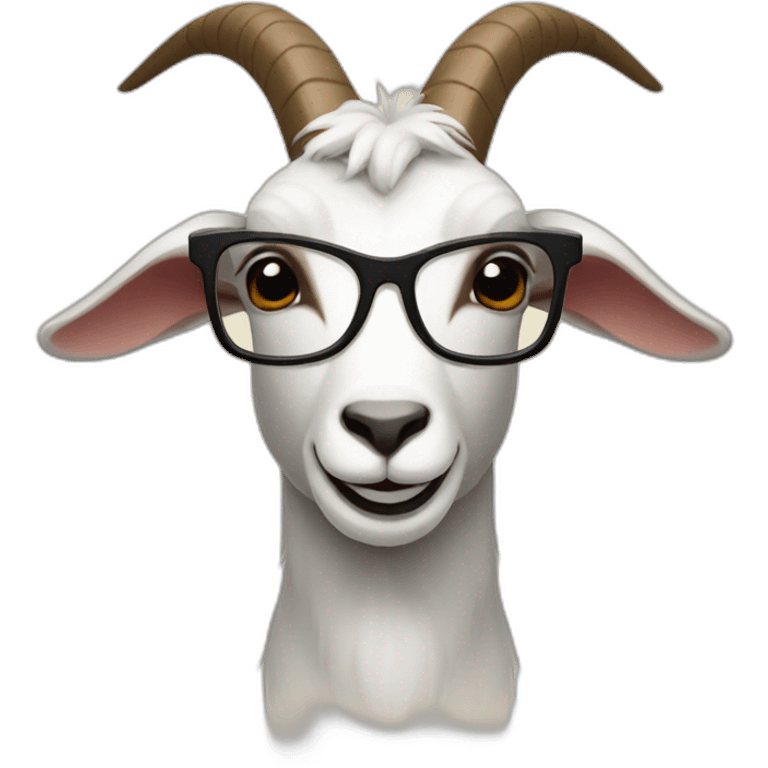 Goat with glasses emoji