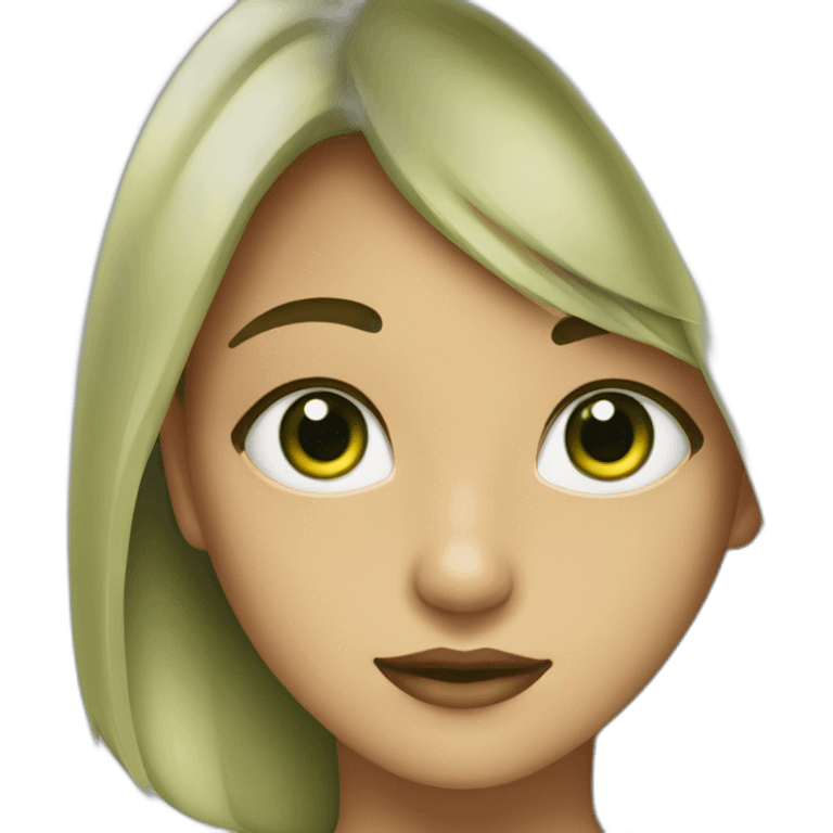 chica ojos verdes emoji