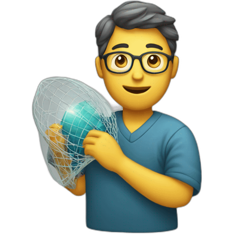 Astronomer with net in hand emoji