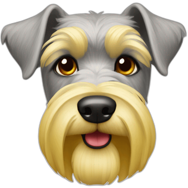 Yellow hair schnauzer with red nose  emoji