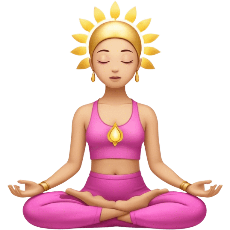 Pink gold spirituality emoji