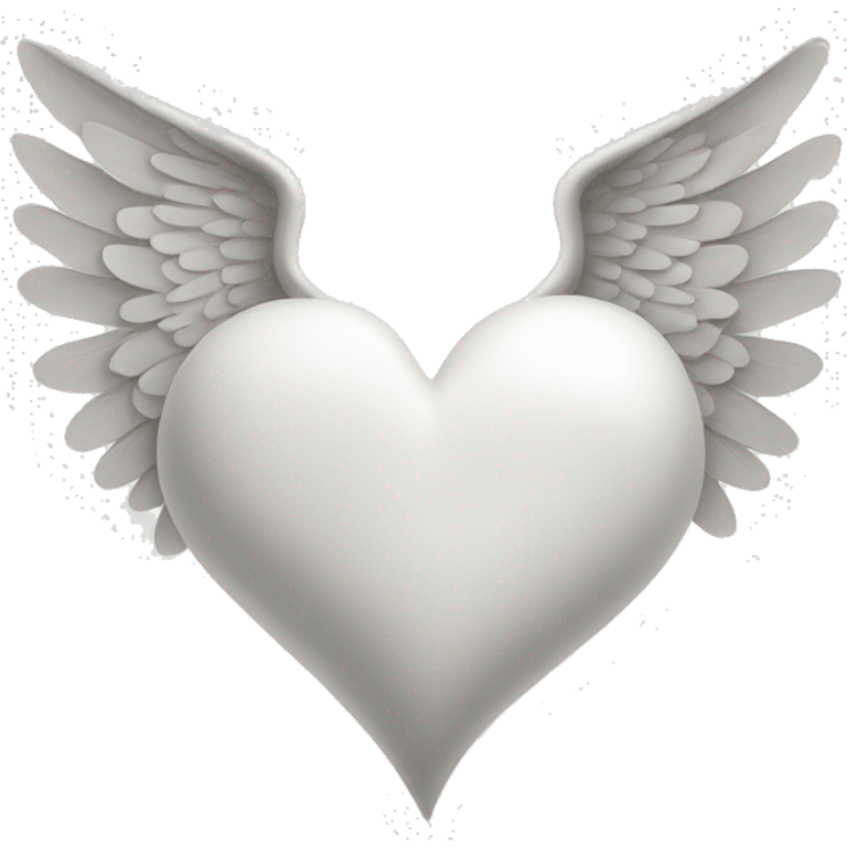 white heart with wings  emoji