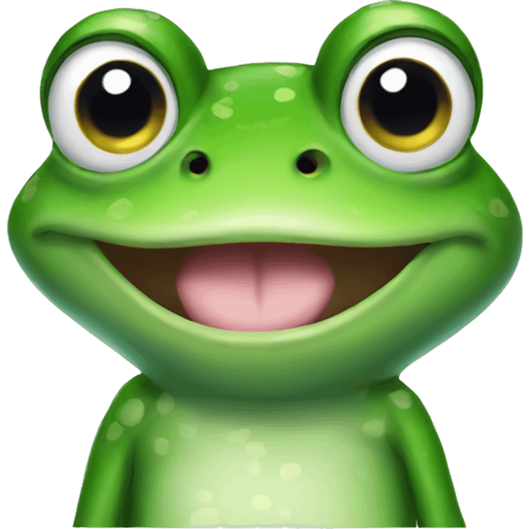 Funny frog emoji