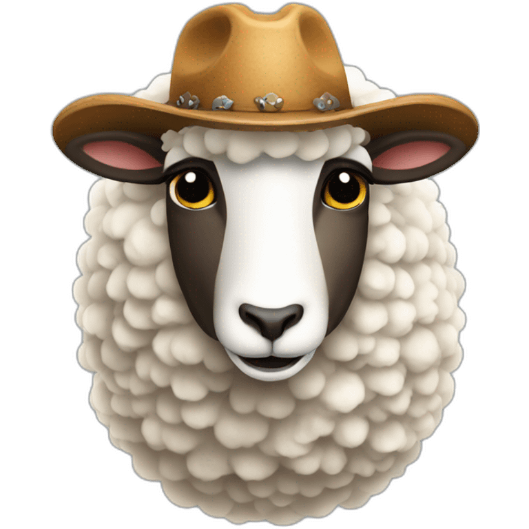 sheep with cowboy hat emoji