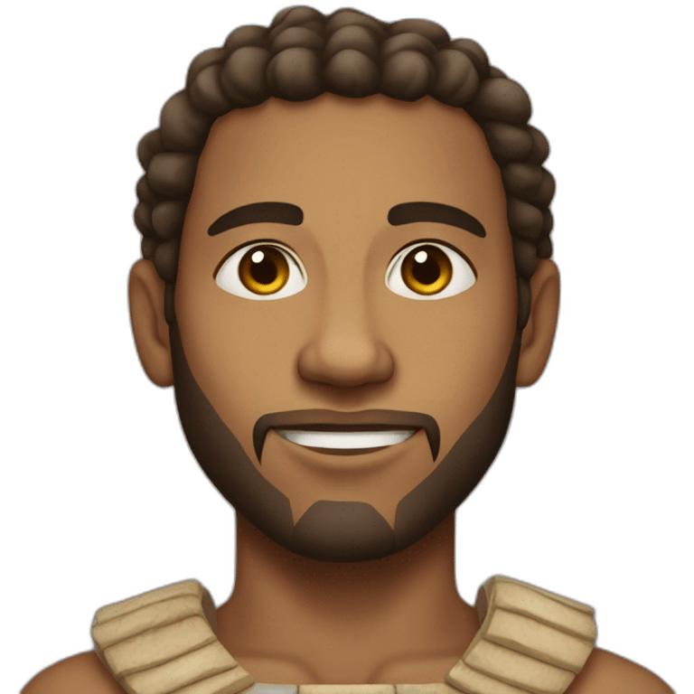 young light-skinned ancient israelite man strong jaw emoji