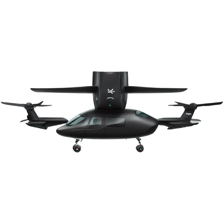 Black evtol aircraft emoji