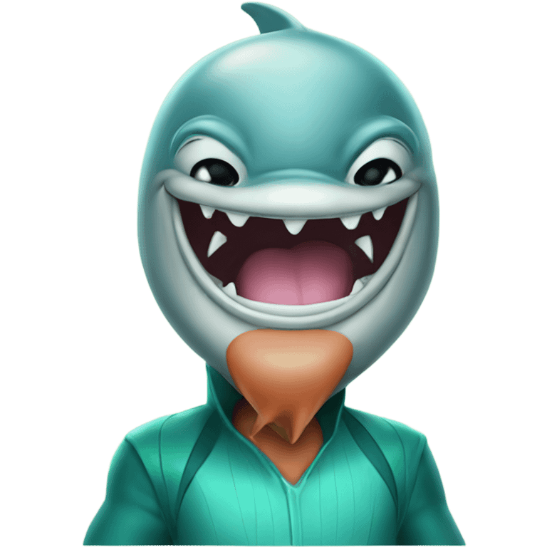 dolphins with evil disney character costumes on emoji