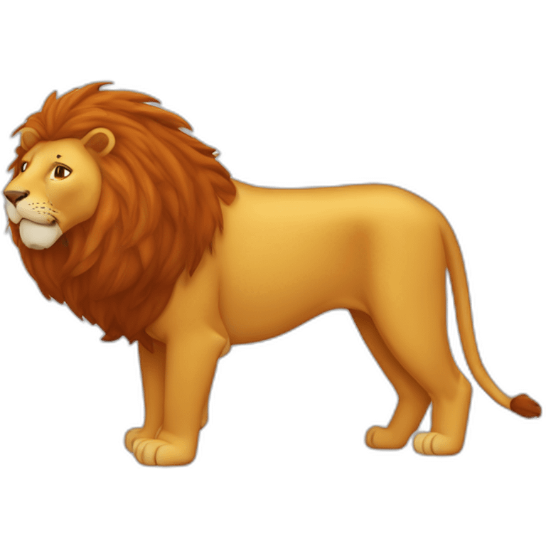 Un lion roux sur un caillou mais non c'est parce qu'en fait tu as raccroché emoji