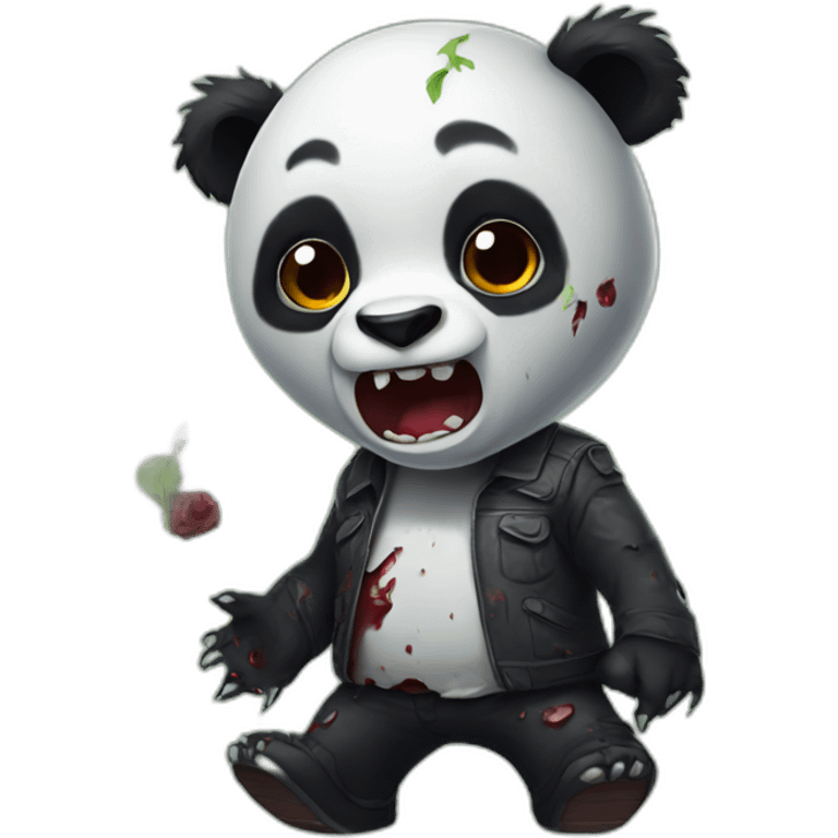 Zombie panda emoji