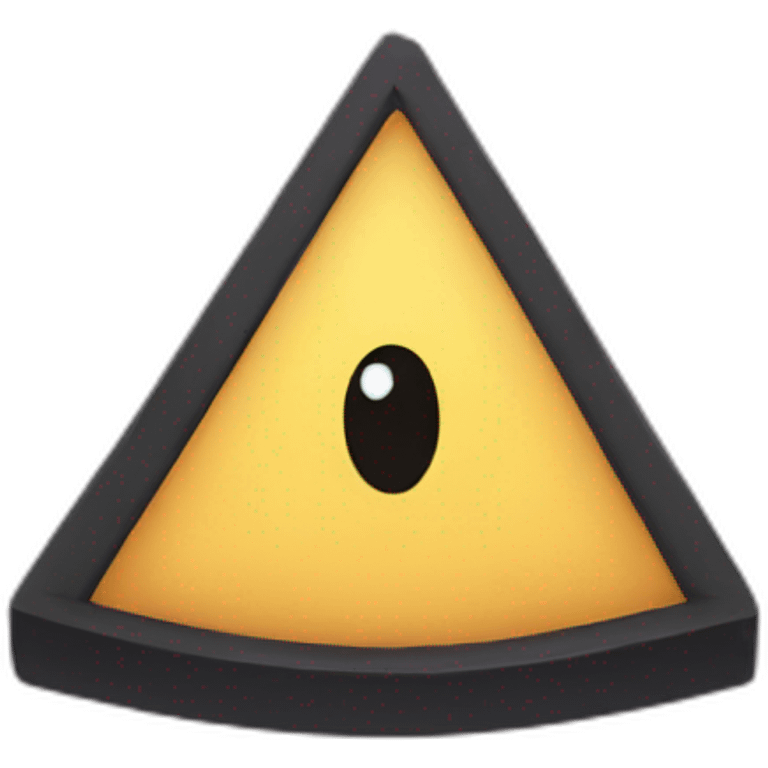 Black triangle with uwu face emoji