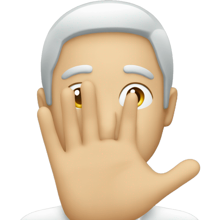 a person who is mewing and showing the "silence" gesture with their hand emoji