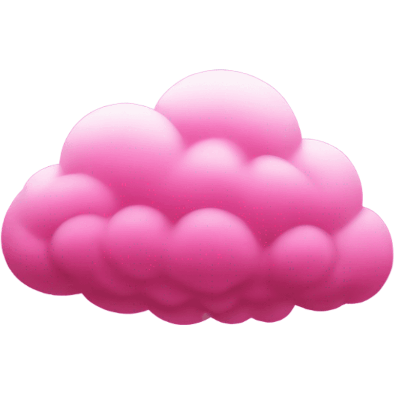 Hot pink detailed cloud emoji