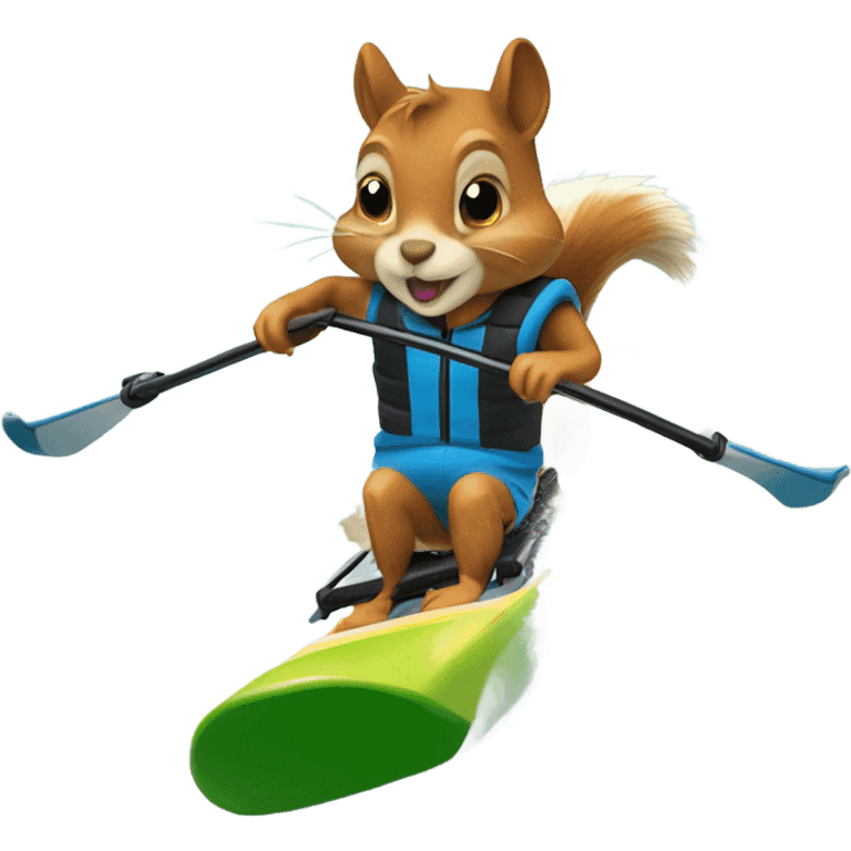 Squirrel waterskiing  emoji