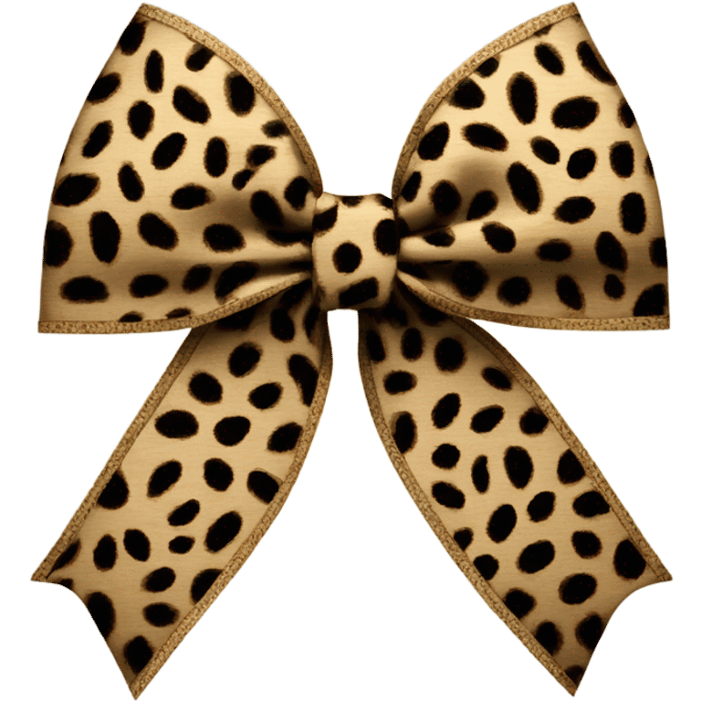 Leopard print bow emoji