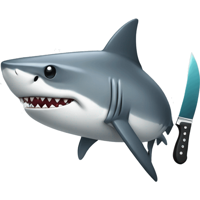 Shark with a knife  emoji