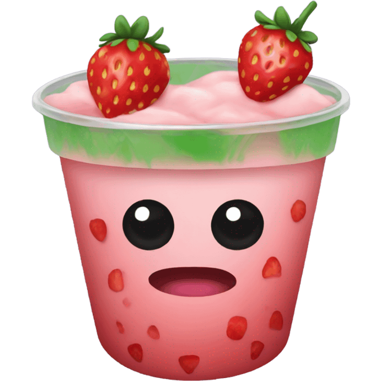 Strawberry Boba emoji