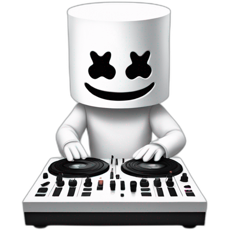 DJ marshmello playing music emoji