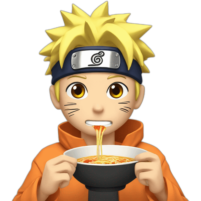 Naruto eating ramen emoji