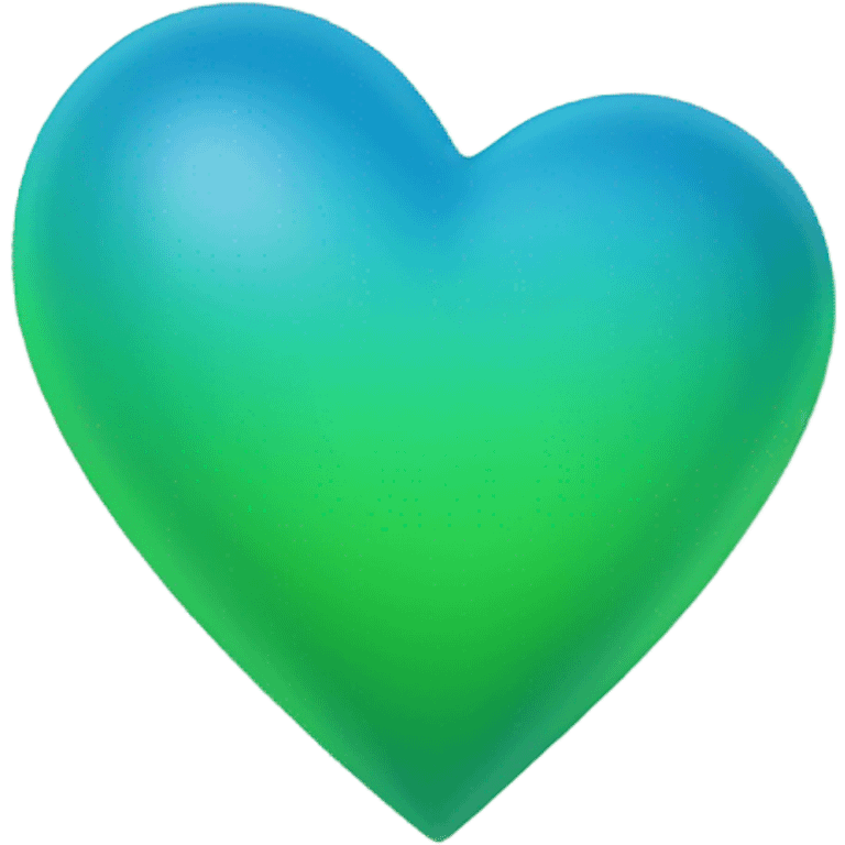 Blue and green heart emoji