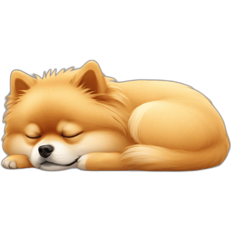 pomeranian-sleeping emoji