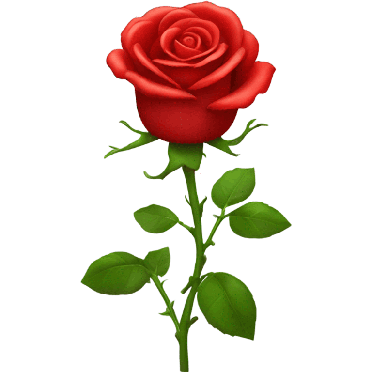 red beautiful rose that is shining emoji