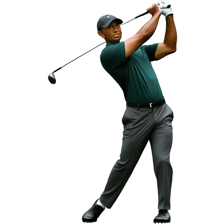 Tiger Woods teeing off emoji