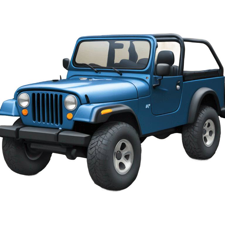 Jeep cj-8 scrambler blue with short hard top emoji