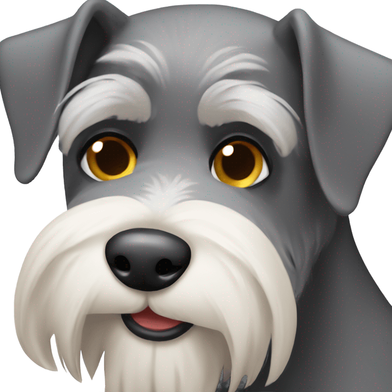 old and wise mini schnauzer emoji