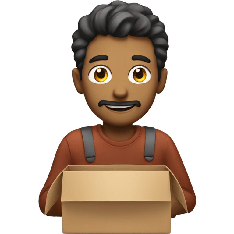 Man eating a box emoji