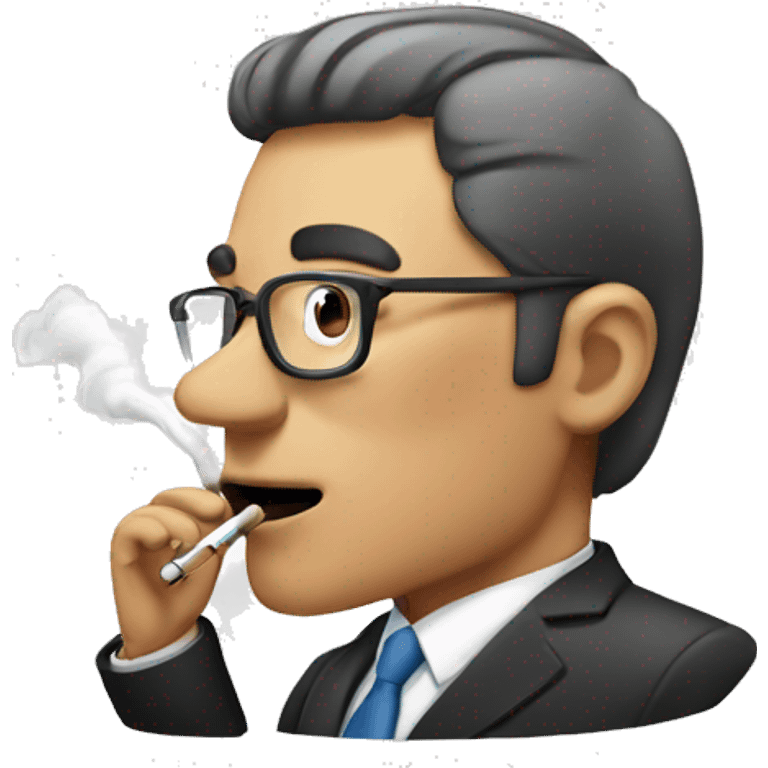 Commissioner smoking a vape emoji