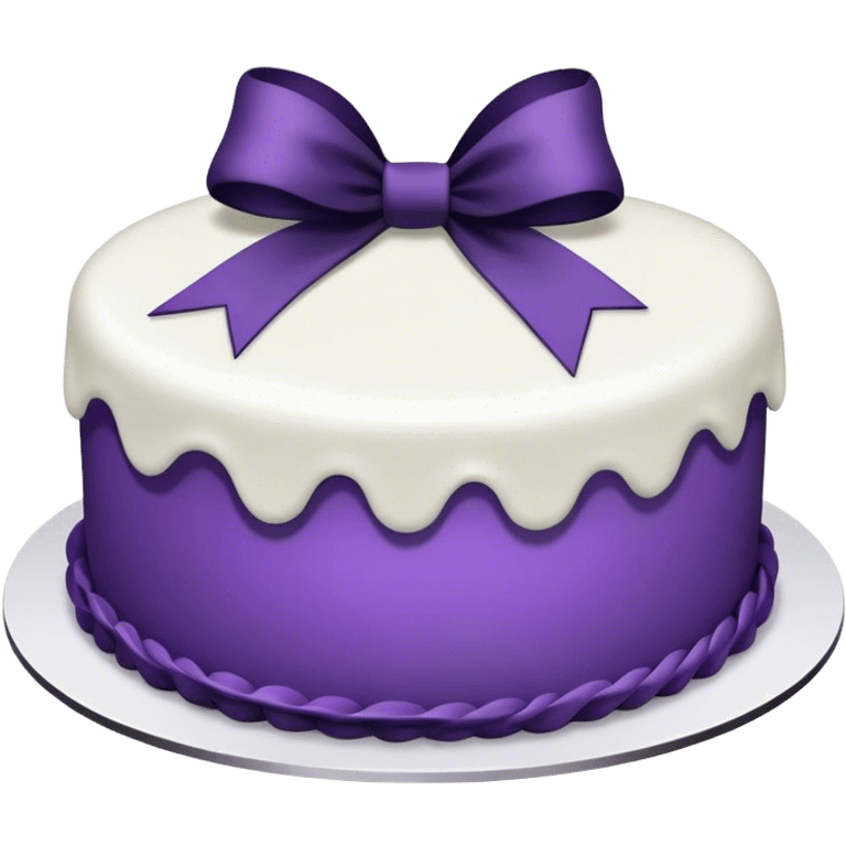 Purple funeral cake emoji