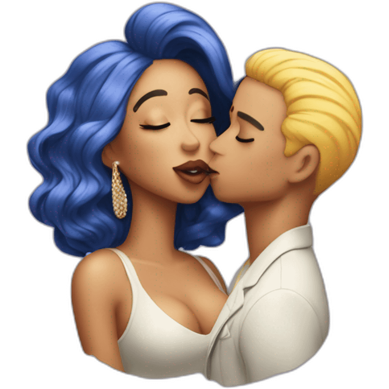 Cardi b kiss doja cat emoji