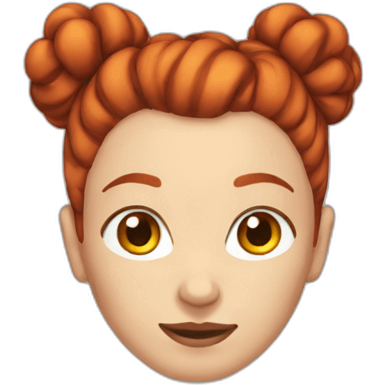 red hair bun emoji