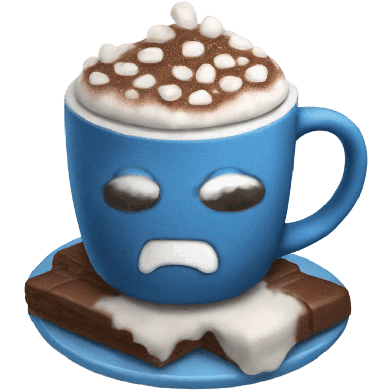 A hot cozy chocolate emoji