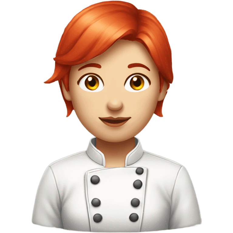 chefs kiss short red hair female  emoji