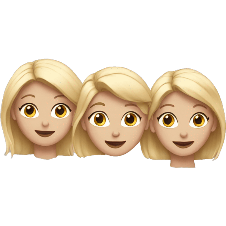 three blonde girls emoji