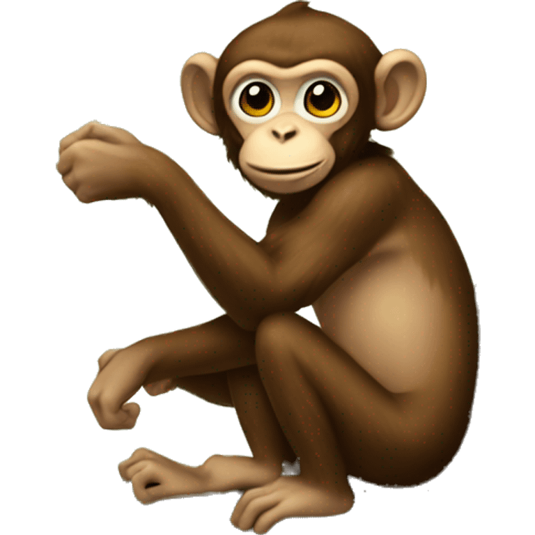 Monkey on tree emoji