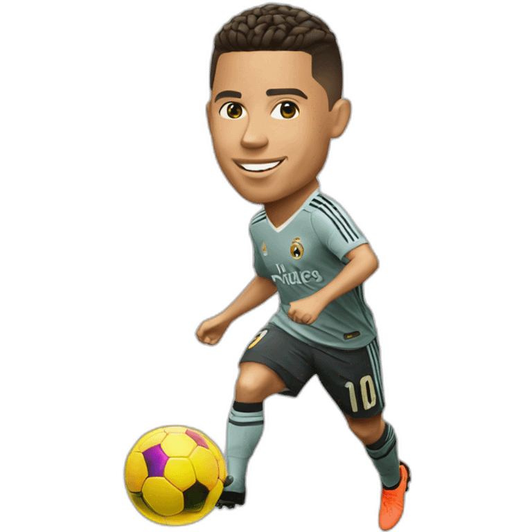 Ronaldo whit ballon d or emoji