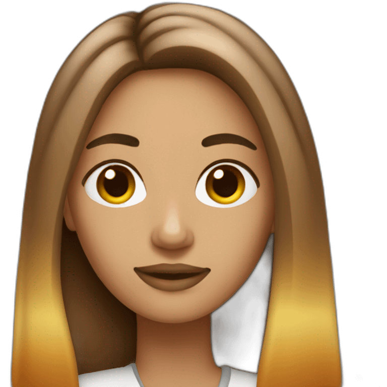 Long ombré hair woman emoji