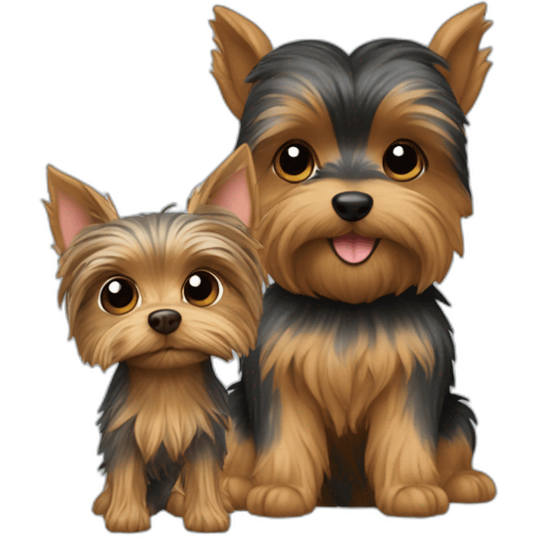 a yorkie terrier and a squirrel emoji