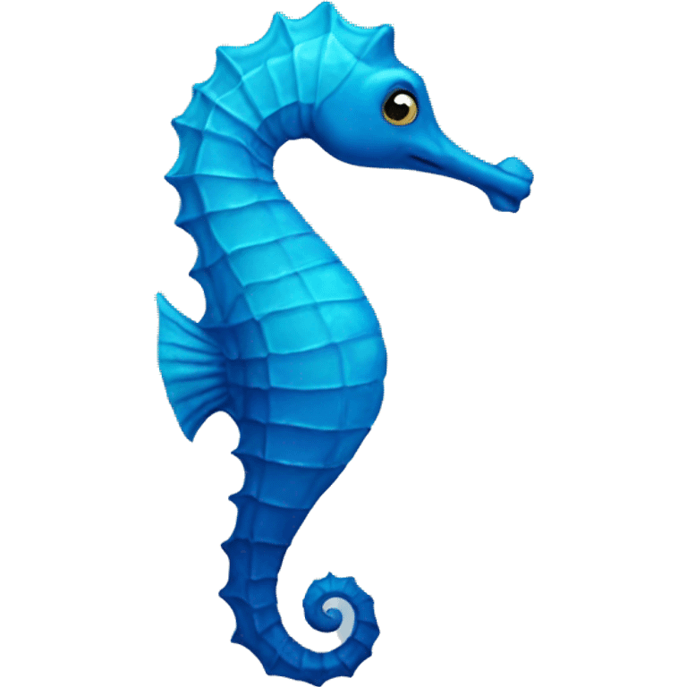 A blue seahorse emoji