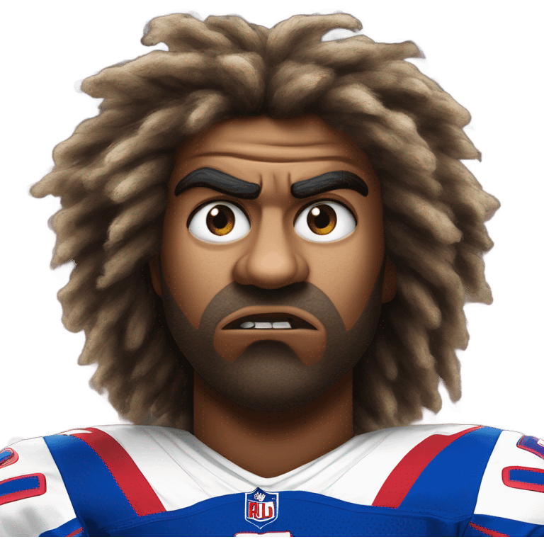 crazy buffalo bills fan being stressed emoji