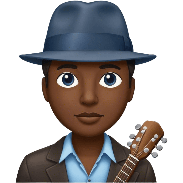 blues musician fedora emoji