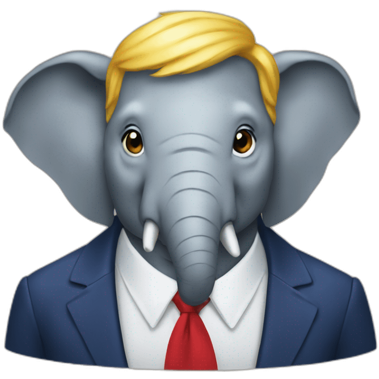 Trump sur éléphant emoji