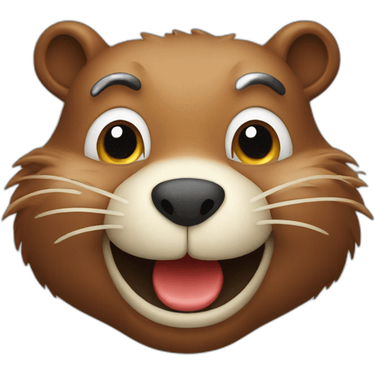 slightlyt happy beaver emoji