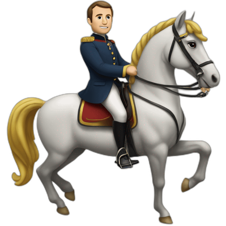 macron sur un cheval emoji