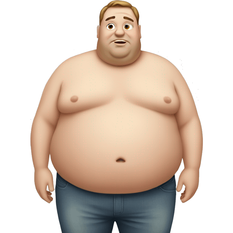 Fat obese man emoji