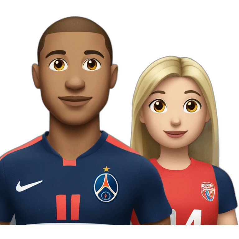 Mbappe avec une fille emoji