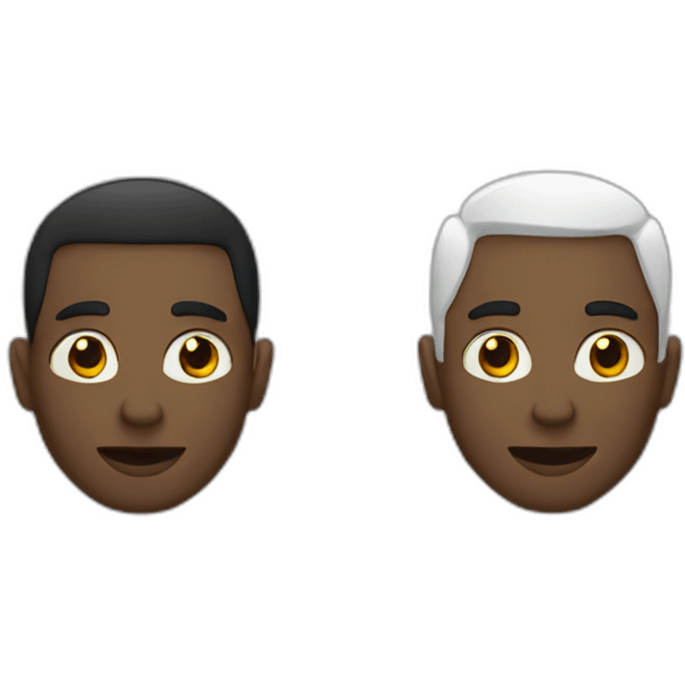 White and black men emoji